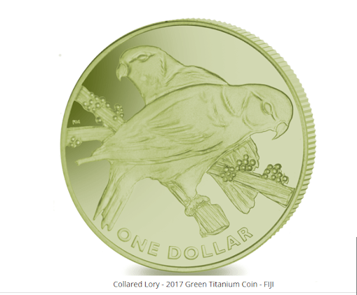 Green Titanium Coin in Fiji
