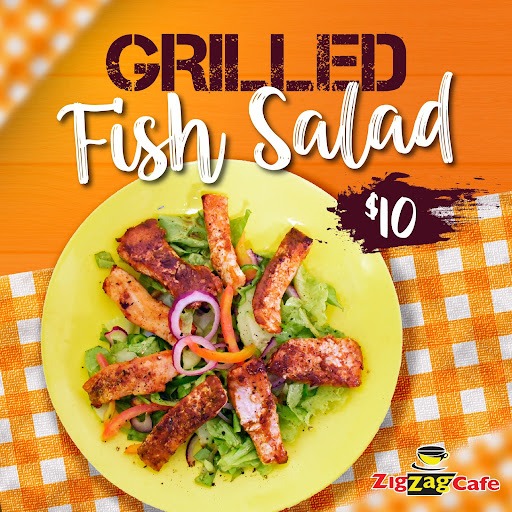 Fish Salad Zig Zag Cafe in Fiji