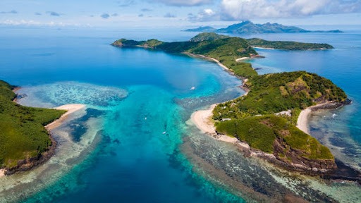Stunning Island Landscape, Drone view
